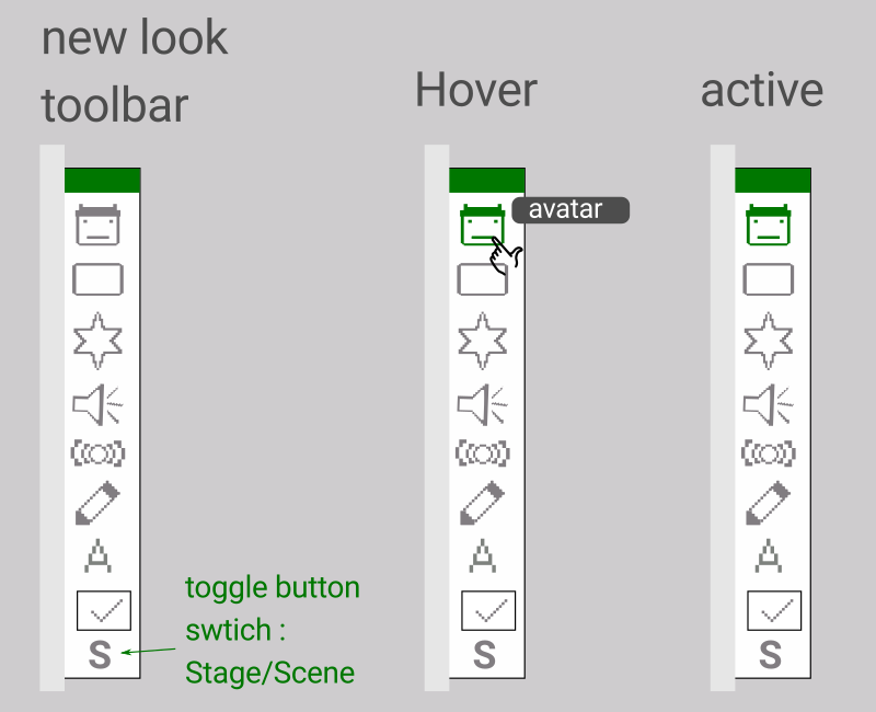 toolbar icons